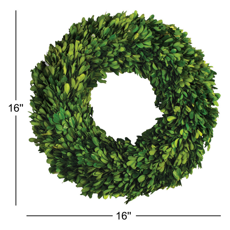 Boxwood Wreath, 16" H x 16" W x 2.75" D