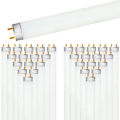 32 Watt 48 Inch T8 Fluorescent Tube 6500K Daylight 2650 Lumens G13 Medium Bi-Pin Base 30-Pack