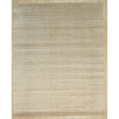 Tapis gris clair en laine et viscose Miladeen & Viscose
