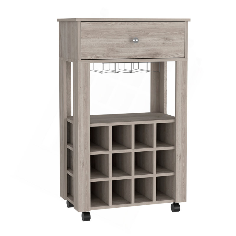 Margh Bar Cart Drawer, Light Gray