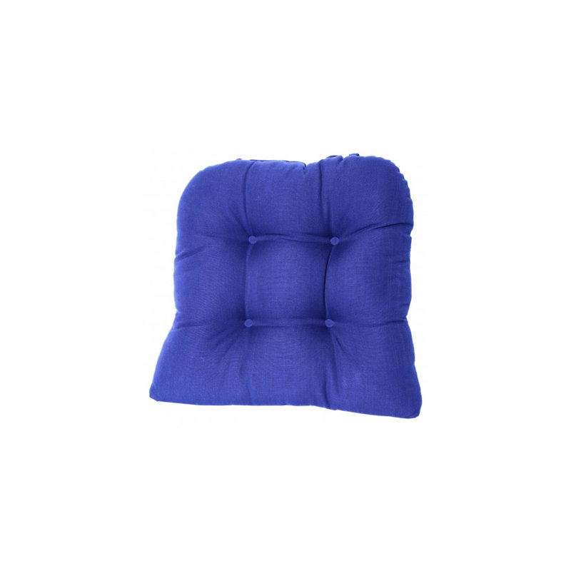 Outdoor 4'' Dining Chair Chair Pad, Navy Blue