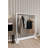 Modern Hall Stand in White, 39.4 x 48.8 x 4.7 inches | 100% Melamine Coated Particle Board, Thickness: 0.7 inches | Stylish & Functional Entryway Storage Solution, Ideal for Organized Living Spaces-1509983414