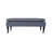 SEAT4U Prebe Bedroom Hallway Bench with Indigo Blue Ticking Linen Blend Fabric Upholstered -1157898200