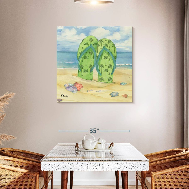 Gillard Toes In The Sand V, 36" H x 36" W