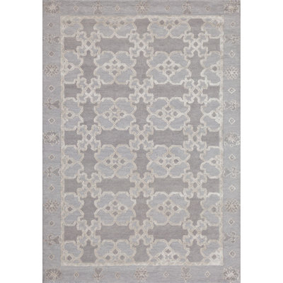 Christina Geometric Area Rug in Ivory/Pale/Blue