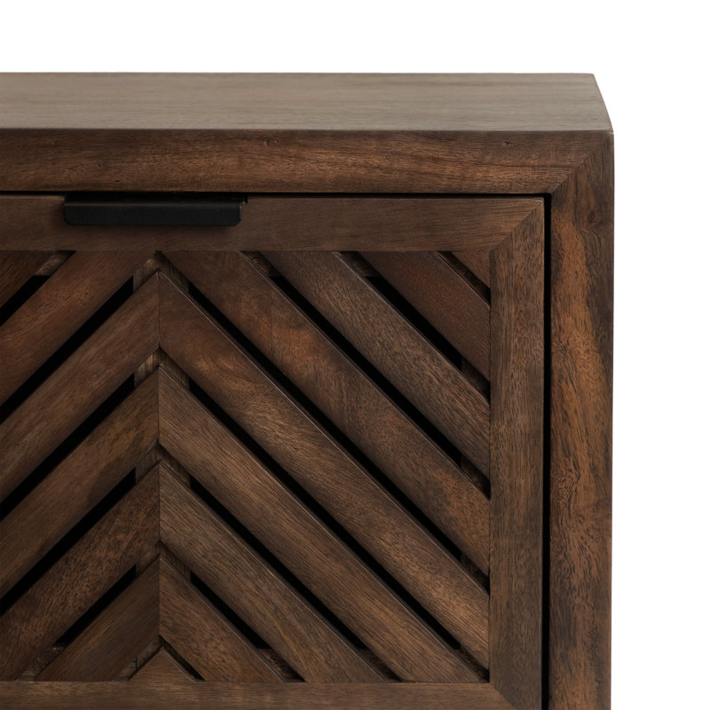 Wood Floating Side Table, Tan