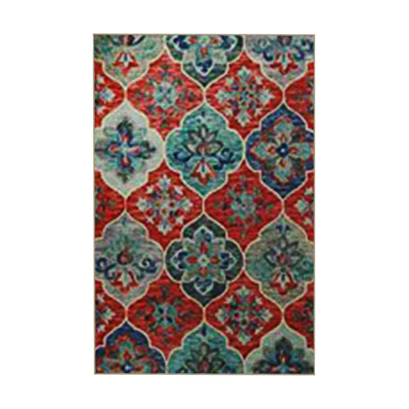 Multi Color Mixed Floral Motifs Pattern Vintage Decorative Machine Washable Area Rug, Runner 3'3" x 6'7"