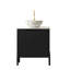 Ensemble de meuble-lavabo moderne noir avec lavabo en céramique durable et grand rangement