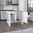 Atenea Kitchen Island, Single Door Cabinet, Shelf White / Macadamia