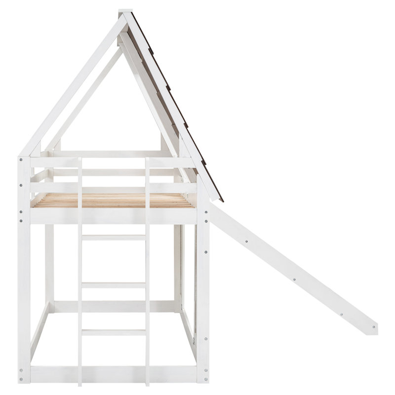 Helmi Kids Twin Bunk Bed with Slide