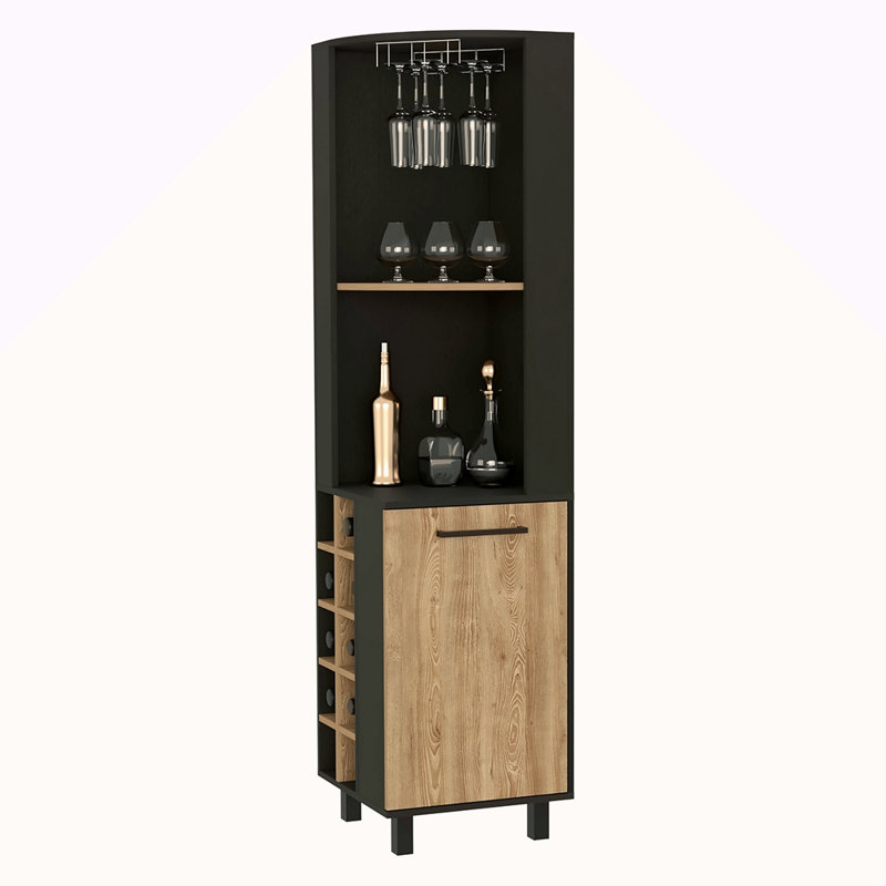 Corner Bar Cabinet, Natural
