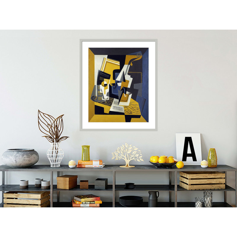 «A Violin and Glass» par Juan Gris, impression giclée sur cadre, 39.69" H x 33.5" W