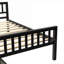 Lit plateforme simple avec couchette en bois de pin massif avec tête de lit et pied de lit Minimalist Silhouette