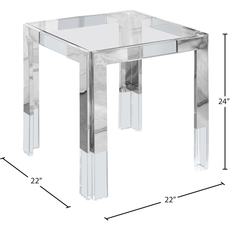 Table de bout Casper, Chrome