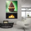 «Christmas Tree Cupcake» par Rey Klimt, art mural en verre acrylique-1638521267