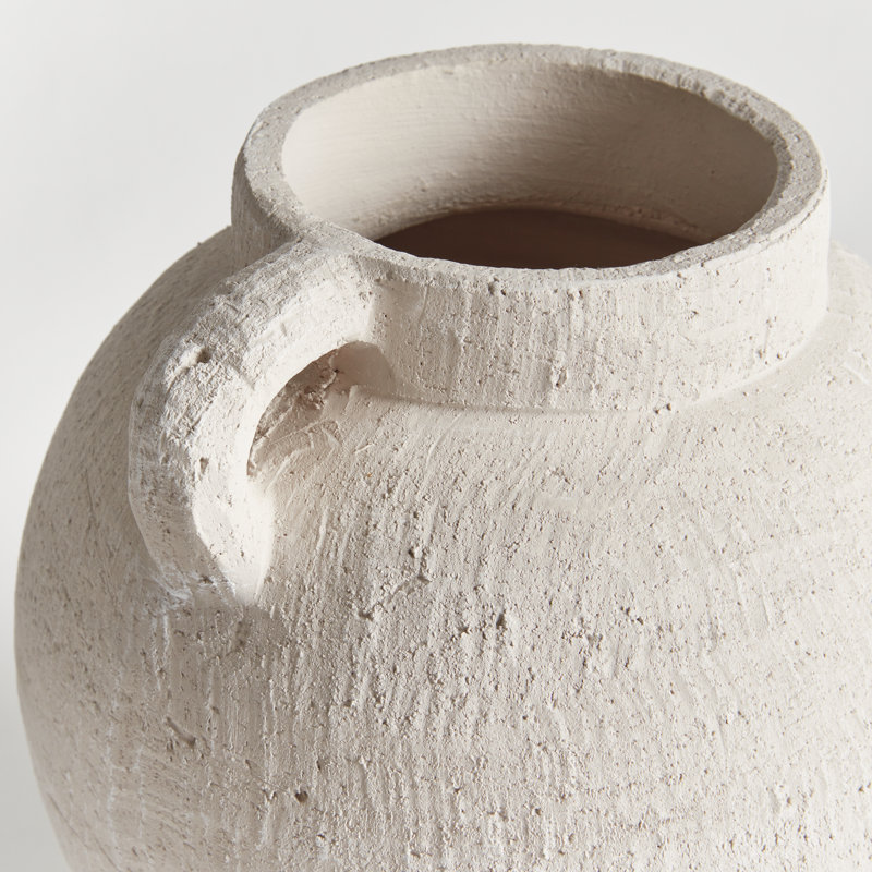 Gianna Handmade Terracotta Table Vase, 12" H x 11.25" W x 11.25" D
