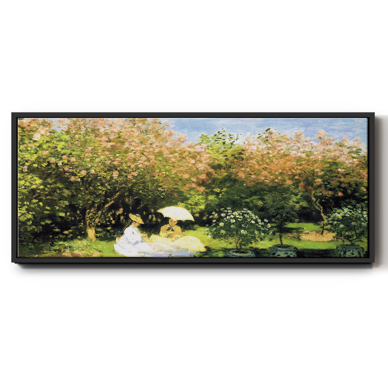 Le jardin, 1872, H 8 po x l 20 po x P 1,5 po, Noir
