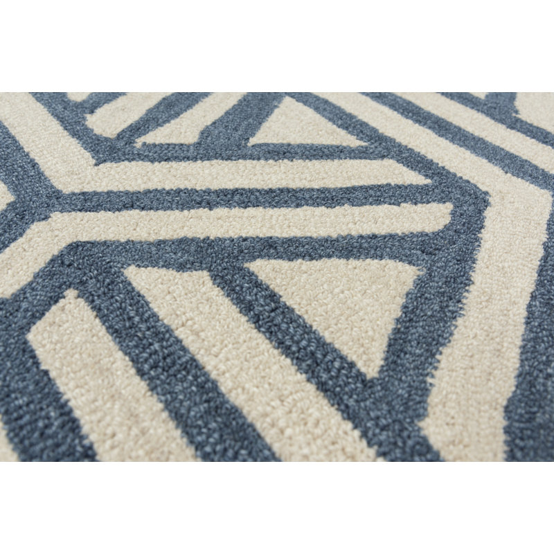 Ogrady Wool Geometric Indoor Rug, Rectangle 5' x 7'6"