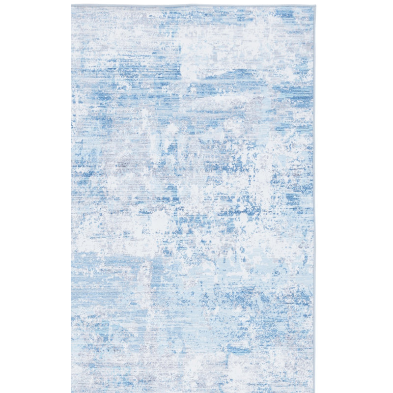 Tapis gris / bleu clair Malibu 944, Carré 6 pi