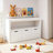 Bayze Bookcase with Removable Drawers, White-1057953800