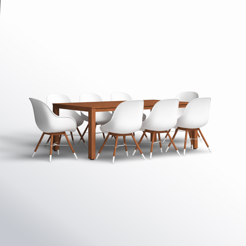 Anautica Rectangular 8 - Person 82'' Long Dining Set