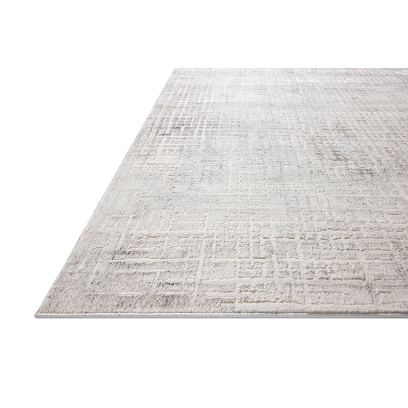 Kux Ivory / Stone Area Rug, Rectangle 7'10" x 10'