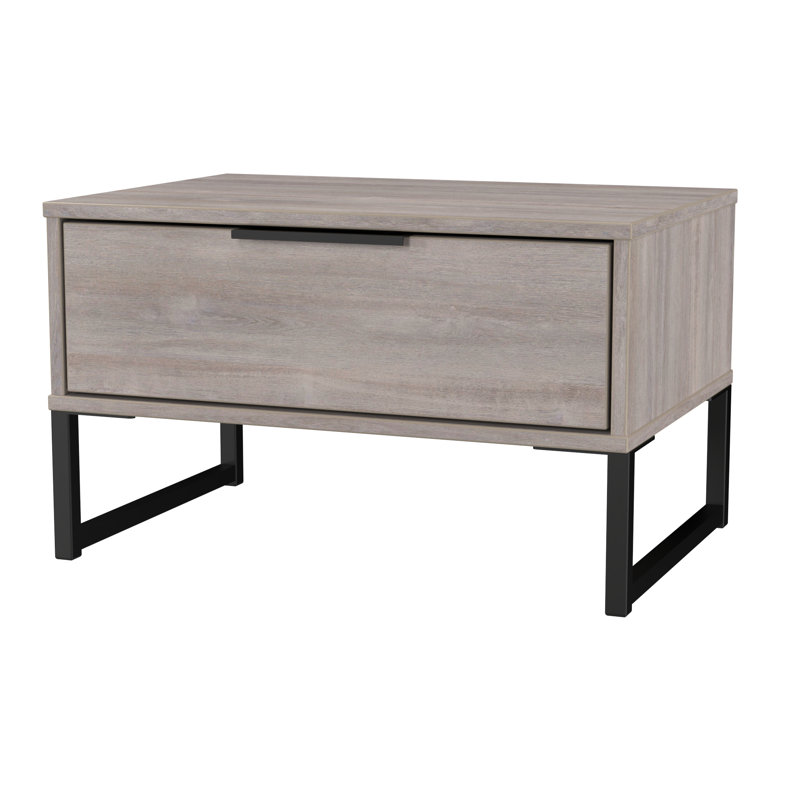 Bisceglia End Table, Grey/Black