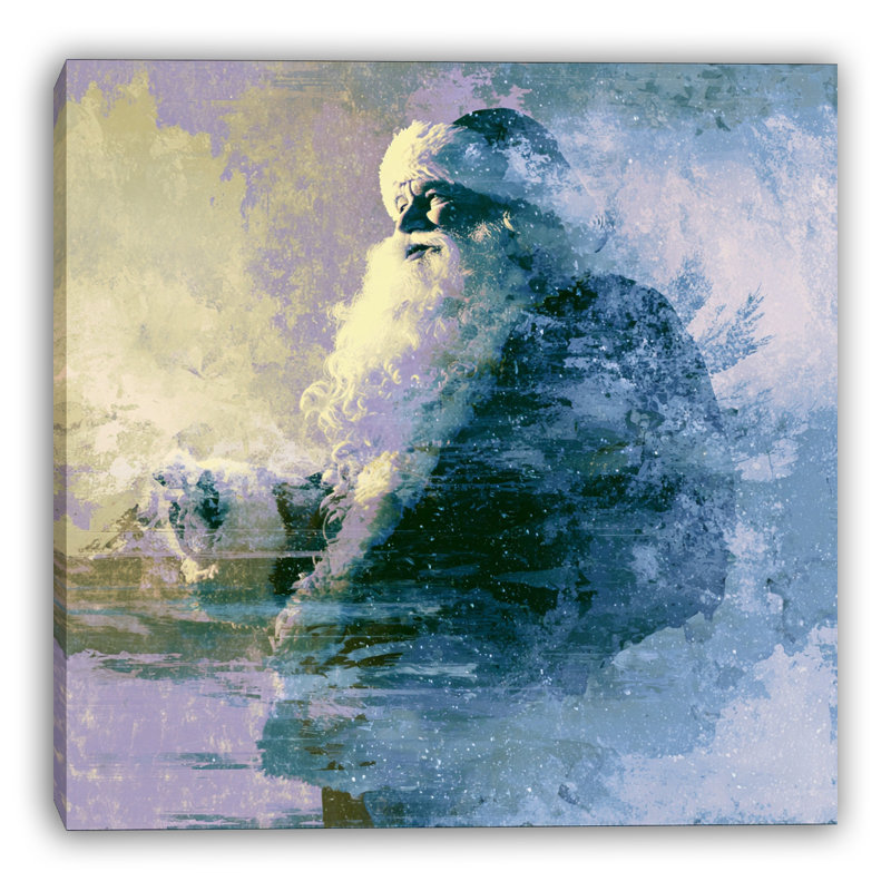 «Winter Reflections of Santa», art mural sur toile tendue, H 30 po x l 30 po