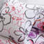 Édredon simple / simple TG et taie décorative, rose floral asymétrique