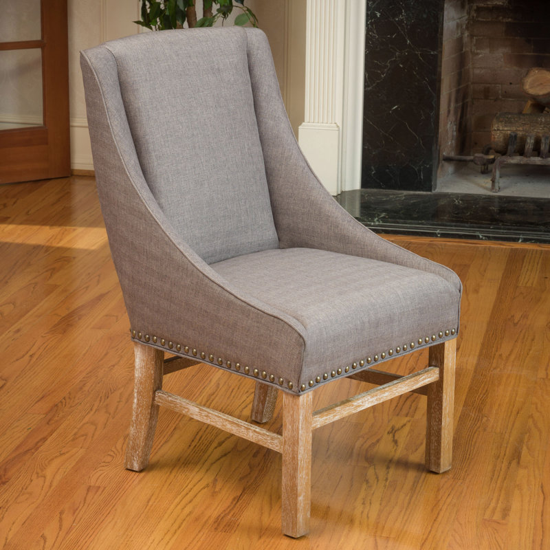 Wokingham 20'' H Fabric Upholstered Side Chair, Taupe, 2