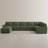 Oversized U Shaped Modular Corner Sectional Sofa With Storage Ottoman-272798273