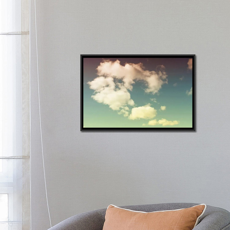 « cloud formations i », reproduction de photo sur toile, H 18 po x l 26 po x P 1,5 po, Toile avec cadre noir, Pas de tapis