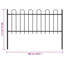 Cirincione Garden Fence with Hoop Top Steel-1058930812