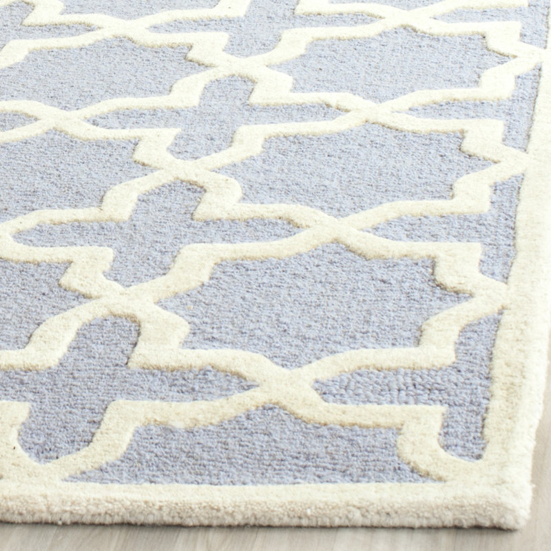 Cannen Hand Tufted Wool Geometric Rug, Rectangle 2' x 3'