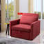 Fauteuil convertible 1 pièce vert avec dossier réglable et rangement-269803928