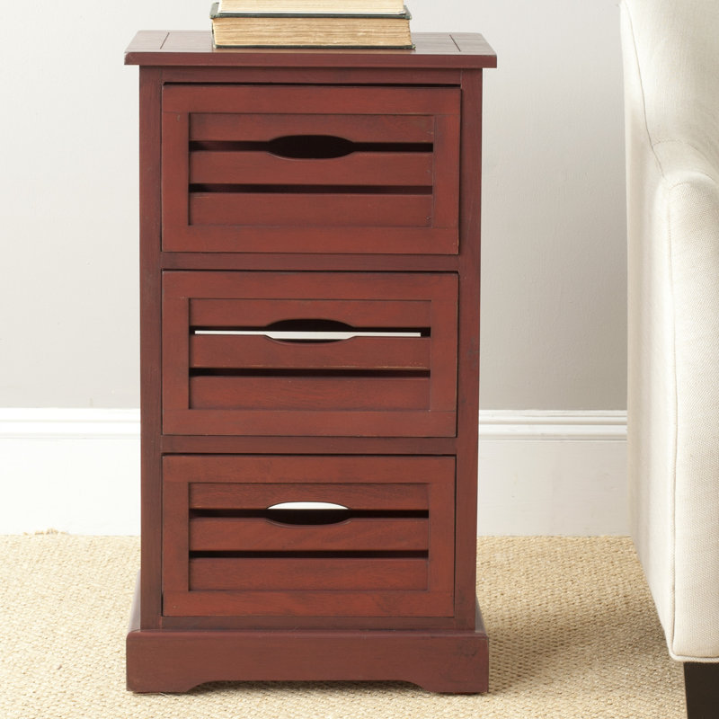 Regan Solid Wood Accent Chest, Red