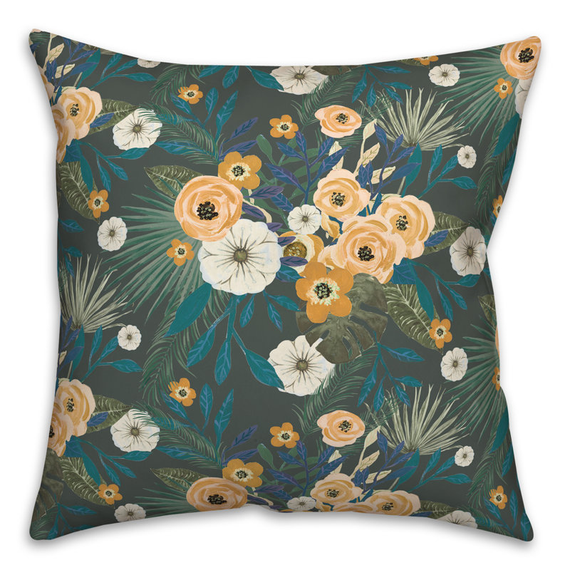 Coussin Floral, Vert