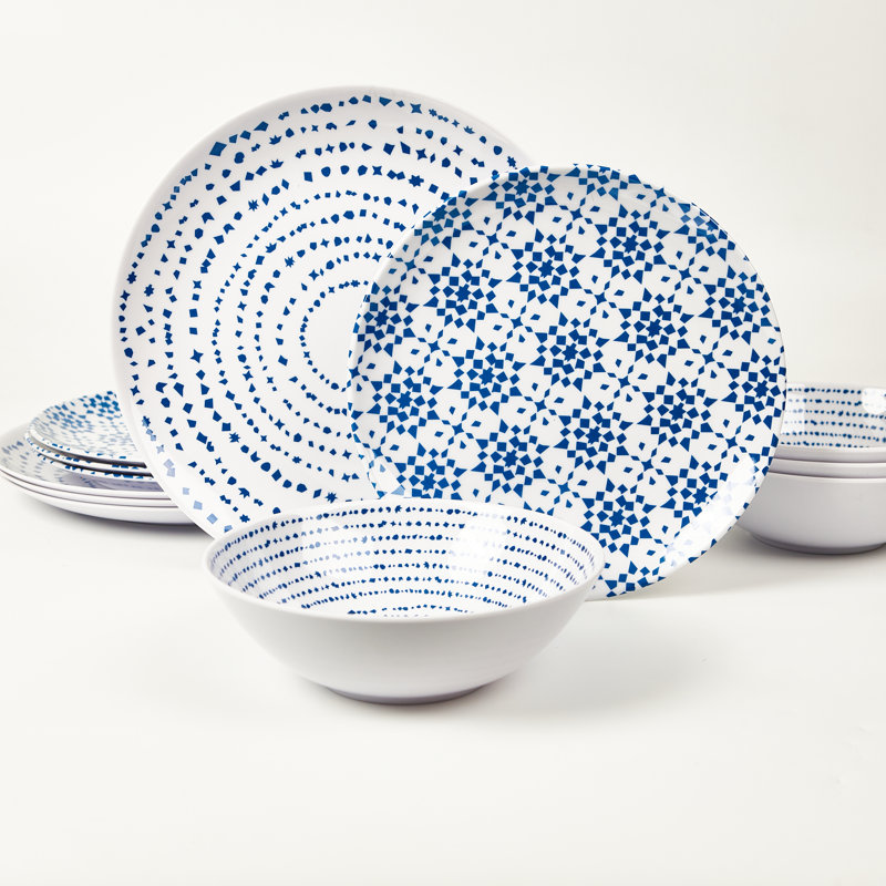 Janielys Piece Melamine Dinnerware Set - Service for 4
