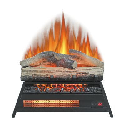 Infrared Electric Fireplace Insert 23", 3d Log Insert, 1500w 5000 , Adjustable Flame & Temperature, Remote Control, /ul , Indoor Heat Source 23 Inch, Heat, /h, 4 Brightness, 11 Temperature Settings,