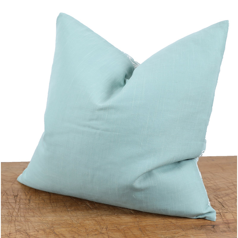  Coussin décoratif Jacquard Crewel, Vert océan