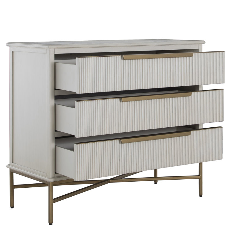 Riggs Chest - White, Stained Gold, Distressed Antique White