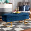 Velvet Tufted Rectangle Solid Colour Ottoman with Storage-527571671