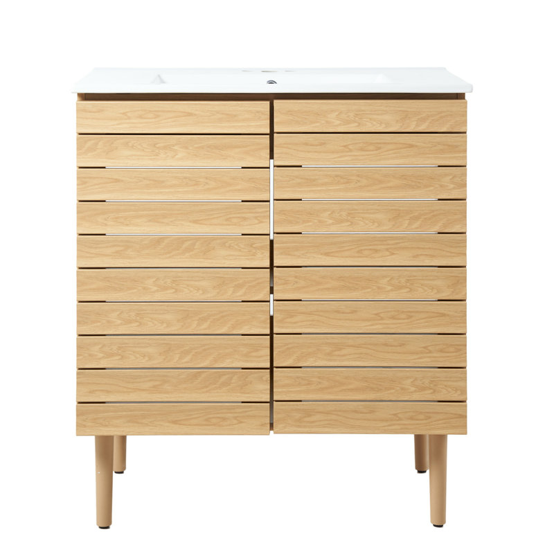 Ensemble de meuble-lavabo simple 30 po Aubert, Naturel