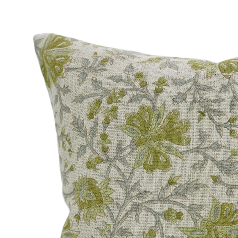 Housse de coussin Fabividine, printemps été, décoration intérieure (Neerabel, vert), H 16 po x l 16 po, Carré
