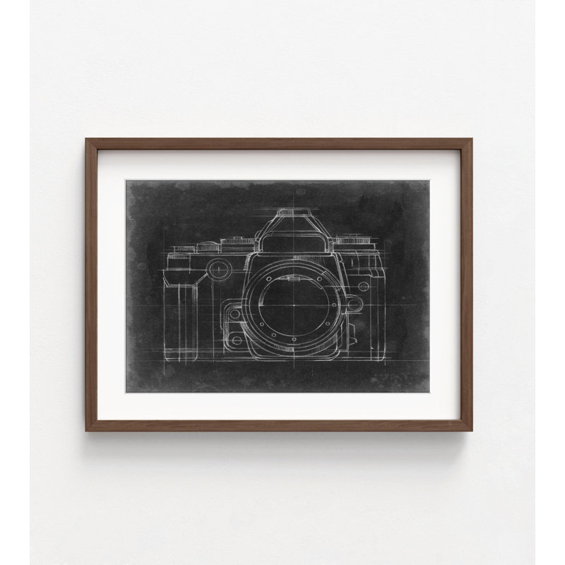 Tableau noir, photo, réception, studio noir, blanc, H 24 po x l 32 po, Impression encadrée avec passe-partout, Brun