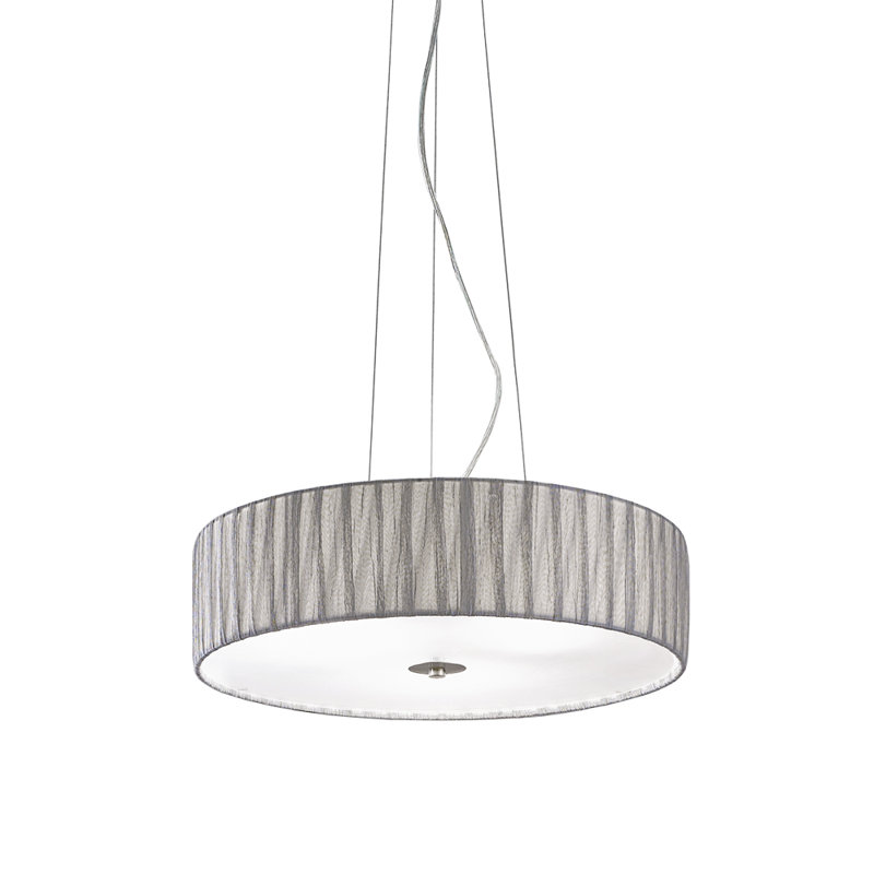 Neriah 4 - Light Satin Nickel Drum Pendant, E27 x 60W