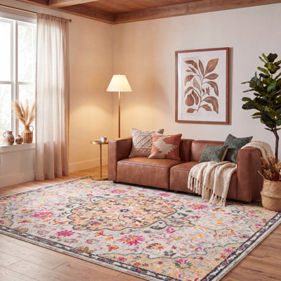 Tapis oriental gris / doré Felty