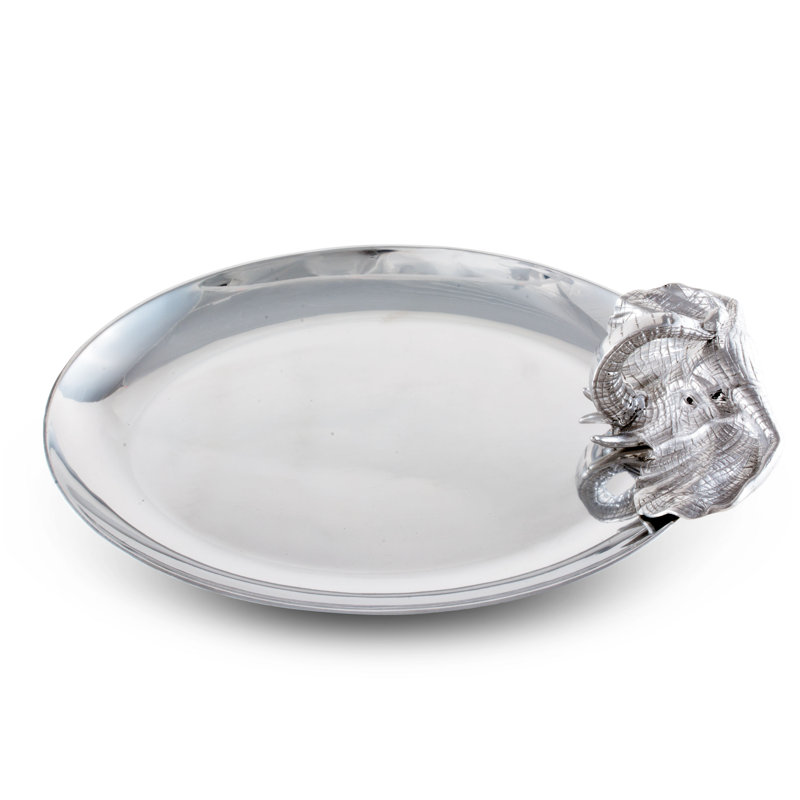 Arthur Court Designs Elephant Aluminum Platter