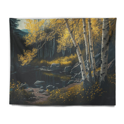 - Tapisserie murale paysage forêt