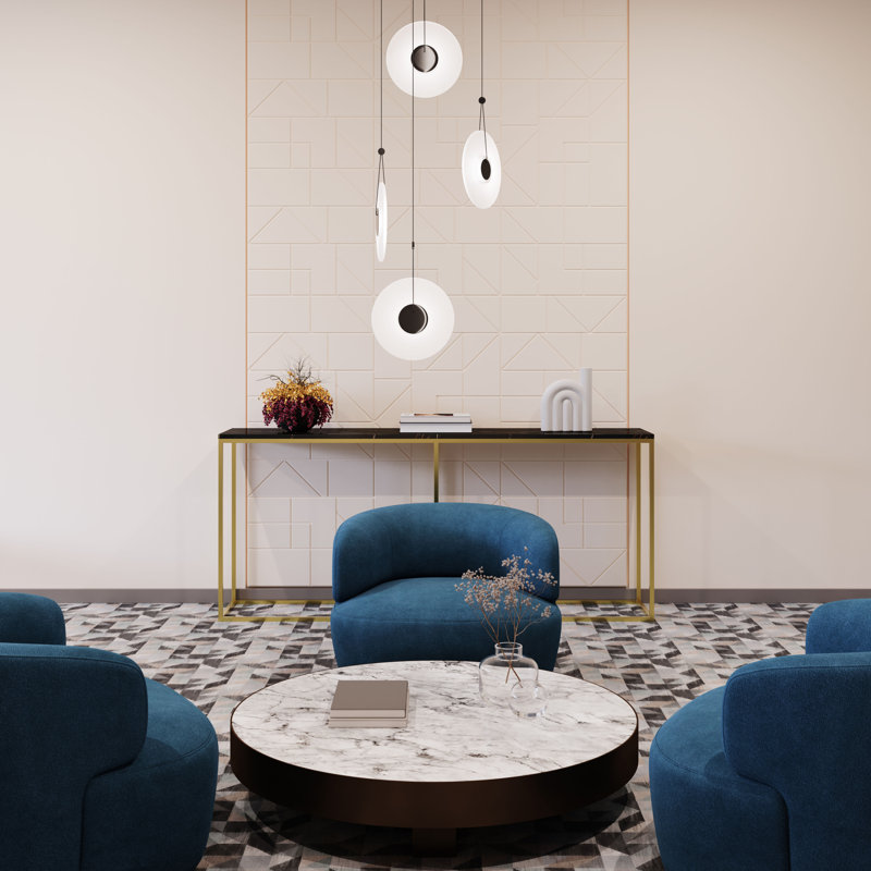Meclisse 3 - Light LED Pendant, Etched, Chrome